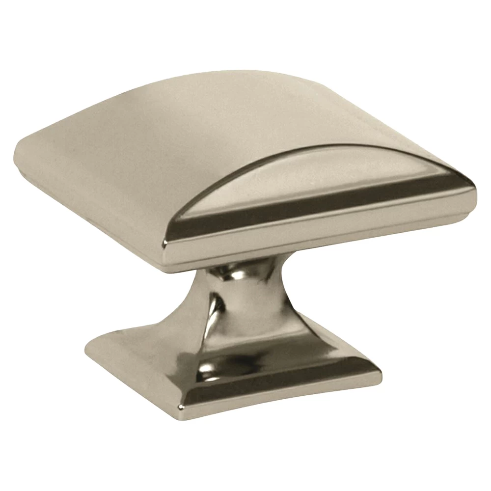 1-1/2" Candler Square Knob, Polished Nickel