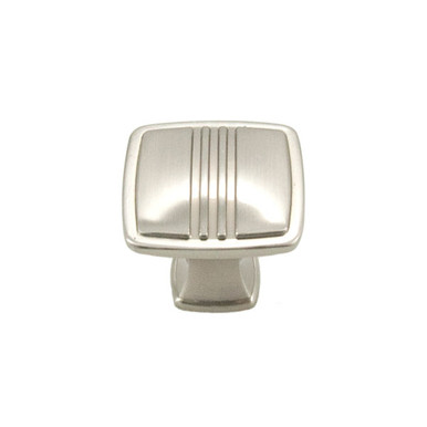 1 1/4" x 1 1/4" Square Knob w/ Middle Lines (RKICK161P)