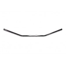 1" handlebar with knurls at the riser area and indents for external wiring, features a chrome finish.