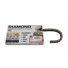.530 Diamond nickel plated 120 link chain offers rustproof protection along with a nickel finish.