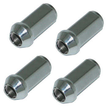 .75 Inch Hex Chrome Long Lug Nut - .50in x 1.88in