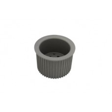BDL 8mm belt drive front pulley will accept a 3" belt, 47 tooth.