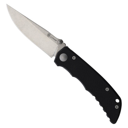 -Scratch & Dent Spartan Blades Black G10 Talos Liner Lock Knife, Stonewash XHP