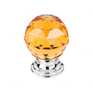 Top Knobs TK111PC Amber Crystal Knob 1 1/8 Inch