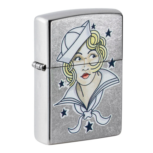 Zippo 207 Sailor Girl Tattoo Design Lighter