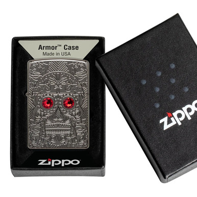 Zippo Lighter Armor Case 49300 Crystal Skull