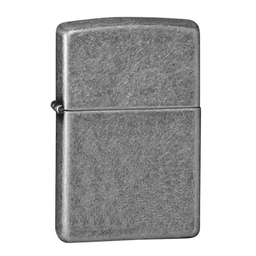 Zippo Regular Antique SP Flat Bottom Lighter