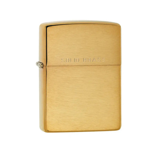 Zippo Regular Brush Finish Solid Brass